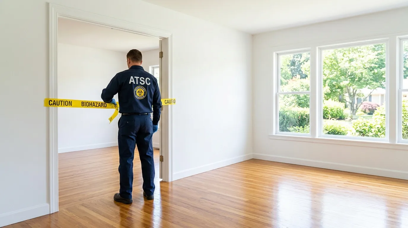 Certified biohazard cleanup crew performing Decomposition Cleanup in Eatontown